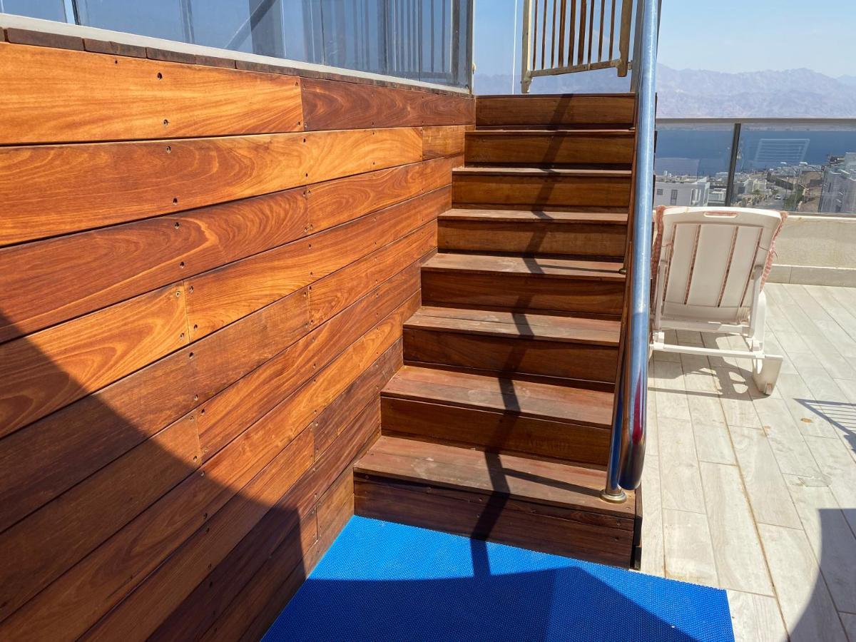 Stunning Penthouse With Sea Views And Private Heated Pool Lägenhet Eilat Exteriör bild