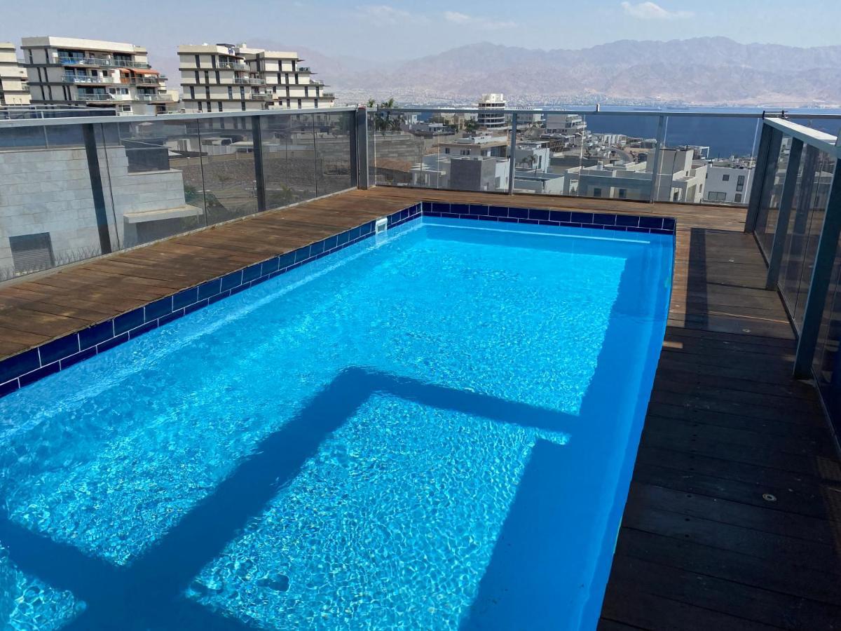 Stunning Penthouse With Sea Views And Private Heated Pool Lägenhet Eilat Exteriör bild